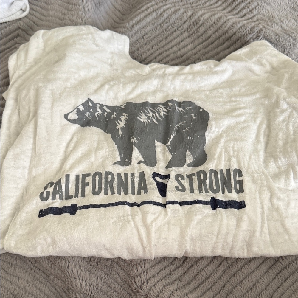 Next Level Apparel White California Strong Sweatshirt